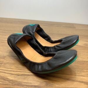 Tieks Gavrieli Flats Womens Ballet Black Leather Foldable Casual Slip On Size 8